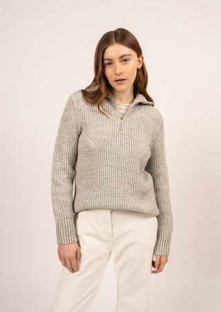 FOGGIA Pull col camioneur à détails lurex, en laine |Saint  James