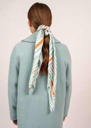 Foulard carré rayé multicolore Saint James