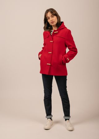 STE LUCE Duffle-coat court  à capuche, en drap de laine