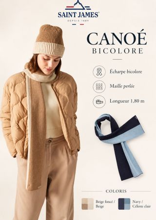 CANOÉ BICOLORE Écharpe en maille perlée |Saint James
