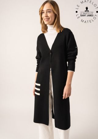 CIRRUS Gilet long en laine SAINT JAMES x Isabelle Ballu