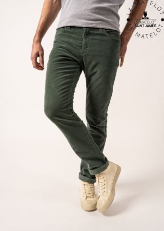 WILL VELOURS II  Pantalon coupe droite, en dobby stretch Saint James