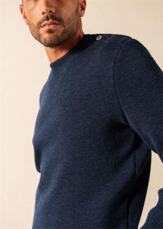 CANCALE EQUIPAGE Pull marin avec coudières fantaisies| Saint James