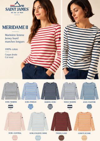 MERIDAME II Marinière coton jersey lourd coupe femme | Saint James