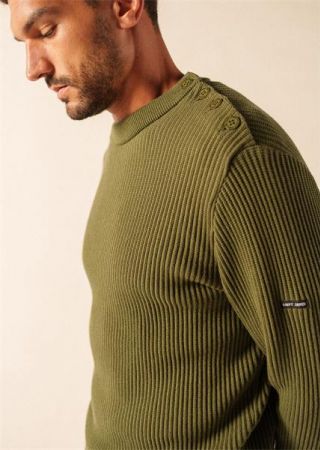 LODEVE Pull marin laine et coton mailles fantaisies|Saint James