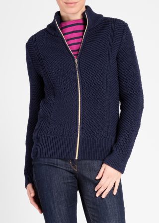 BAYONNE Cardigan zippé en maille perlée Saint James