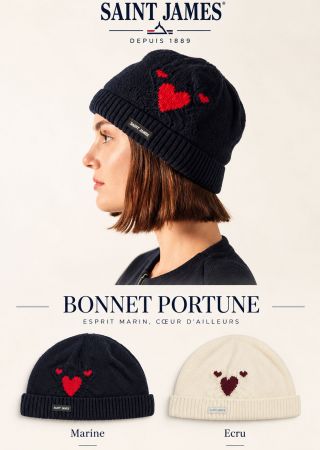 BONNET PORTUNE  Crabe tricoté 100% Laine |Saint James