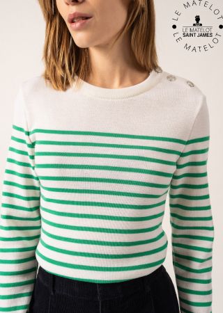 MAREE II  R pull Marin rayé femme Saint James