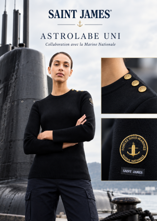 ASTROLABE Pull marin uni |SAINT JAMES x Marine nationale