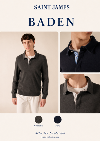 BADEN Pull en laine version col polo |Saint James