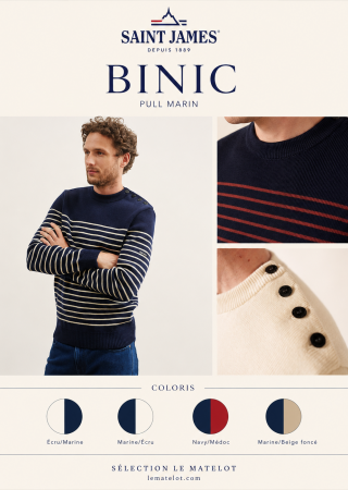 BINIC Pull marin homme rayé coupe confortable| Saint James