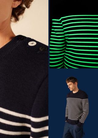 BINIC PHOSPHO Pull marin  en laine |Saint James