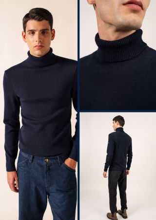 BRETAGNE ROULÉ Pull marin  à col roulé, 100% laine |Saint James
