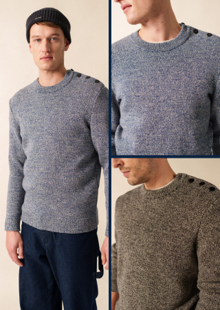 CANCALE M U  Pull marin homme col rond Saint James