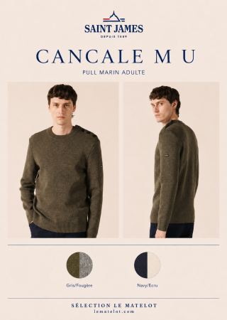 CANCALE M U  Pull marin homme col rond Saint James