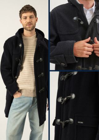 Duffle-coat Homme Saturne II en Drap de Laine Saint James