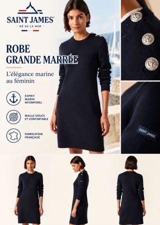 GRANDE MARÉE UNIE Robe en tricot |Saint James