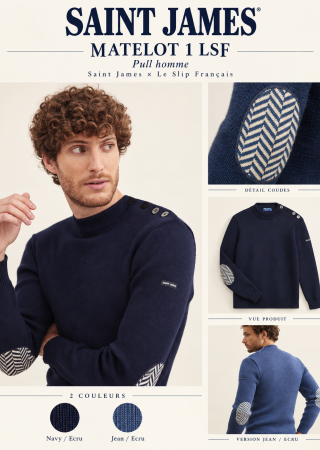 MATELOT 1 LSF Pull homme  |Saint James & Le Slip Français