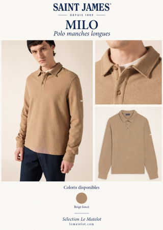 MILO Polo manches longues en maille piquée |Saint James