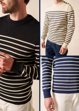 GALIOTE Version Rayé Pull homme |Saint James