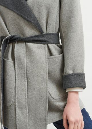 STE GIULIA Manteau réversible en drap de laine
