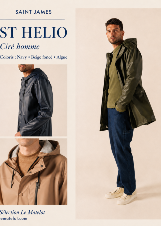 ST HELIO Parka homme toile imperméable |Saint James
