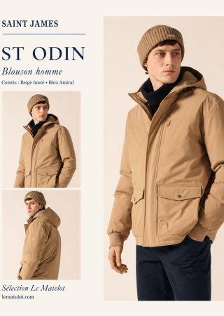 ST ODIN Blouson homme matelassée col montant |Saint James