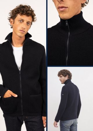 QUIBERON III Blouson zippé en laine SAINT JAMES