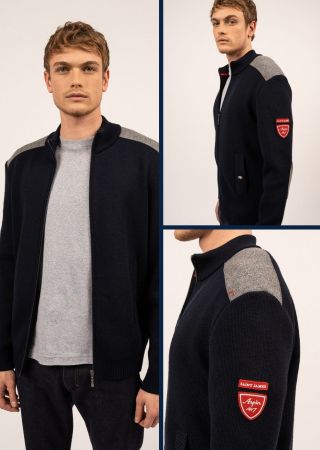 SÉRAC ARPIN Veste en maille col montant SAINT JAMES x ARPIN