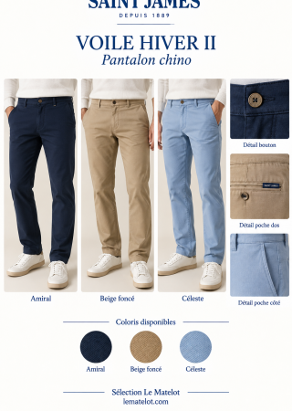VOILE HIVER II Pantalon Chino| Saint James
