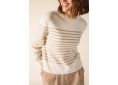 Blanc/Beige foncé