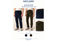 Saint James – Pantalon homme AUGUSTE à pinces en velours côtelé