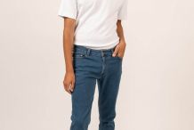 JASPER  Jean en maille coupe confort, en coton