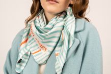 Foulard carré rayé multicolore Saint James