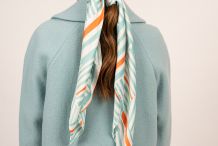 Foulard carré rayé multicolore Saint James