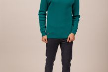 MATELOT 1 LSF Pull homme émeraude/écru taille L   |Saint James & Le Slip Français