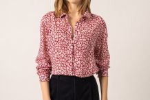 AUDE Manches longues Chemise imprimée en laine et viscose Saint James