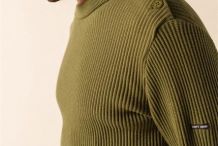 LODEVE Pull marin laine et coton mailles fantaisies|Saint James