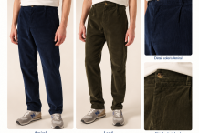 AUGUSTE Pantalon Homme en Velours Côtelé |Saint James