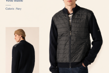 BANFF Veste homme en maille et toile| Saint James