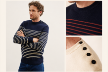 BINIC Pull marin homme rayé coupe confortable| Saint James