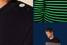 BINIC PHOSPHO Pull marin  en laine |Saint James