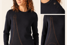 BRÉGANCON EIFFEL Pull à motif lurex | SAINT JAMES x La Tour Eiffel