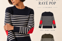 BRÉGANÇON Rayé POP Pull marin femme | Saint James