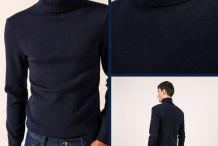 BRETAGNE ROULÉ Pull marin  à col roulé, 100% laine |Saint James