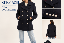 ST BRIAC III Caban femme col tailleur |Saint James