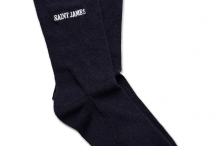Chaussettes unies brodées 'Saint James' en jersey de coton