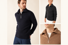 COTENTIN pull homme  col camionneur zippé |Saint James