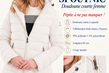 SPOUTNIC Doudoune courte  femme disponibles en 38/40/44/46 | SAINT JAMES & PYRENEX