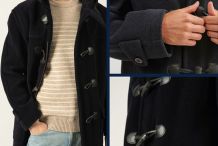 Duffle-coat Homme Saturne II en Drap de Laine Saint James